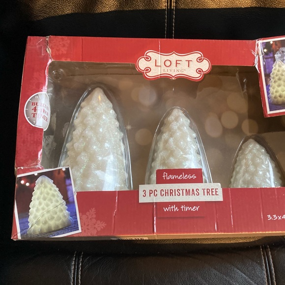 Loft Living 3-Piece LED Flameless Cristmas Tree Candle Set with Timer - Picture 5 of 16
